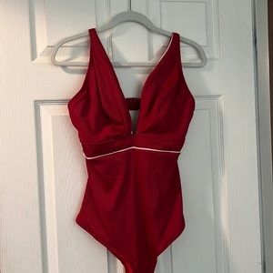 Curvy Kate red poolside suit